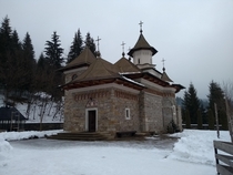 The old church from the Sihstria Putnei Monastery Putna Suceava county Romnia 