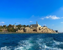 The Old Jaffa Port from a boat Tel Aviv