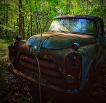 The old truck in the woods nearest road is over  mile away