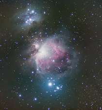 The Orion Nebula and the Running Man Nebula