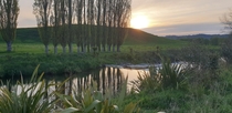 The Otorohanga River during a particularly stunning sunset 