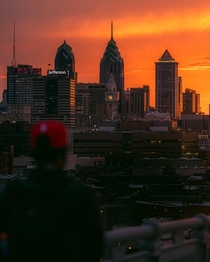The perfect sunset in Philly