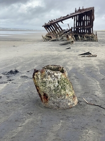 The Peter Iredale Shipwreck ran aground in  at Clatsop Spit Oregon 