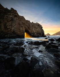 The Portal - Winter Solstice at Pfeiffer Arch - Big Sur California 