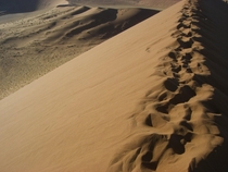 The red sand dunes of Sossusvlei Namib Desert Namibia 