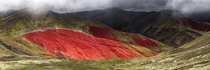 The Red Valley of Palccoyo Peru 