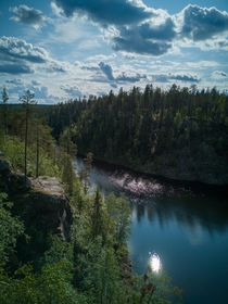 The Rockman by the Lappish lake Pakasaivo Finland 