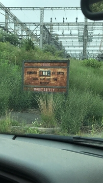 The sign in front of an abandoned factory Massachusetts