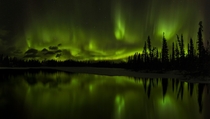 The sky at night in the Yukon Canada