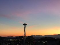 The sky made a rainbow tonight Seattle WA