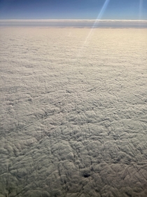 The sky was fluff over Iowa on todays flight 