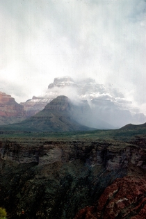 The storm arrives from the Tonto Trail Grand Canyon NP 