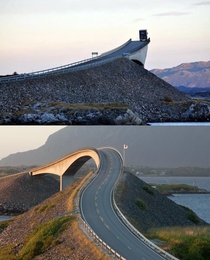 the Storseisundet Bridge in Norway