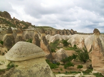 The strange shroomy landscape of Cappadocia in central Turkey 
