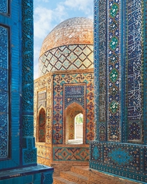 The stunning Shah-i-Zinda necropolis in Samarkand Uzbekistan