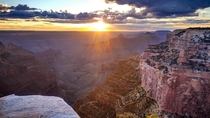 The sunset view at the North Rim of the Grand Canyon 