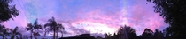 The sunset was so pretty in my backyard so I took a scuffed panoramic