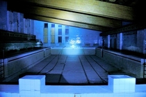 The swimming hall at the abandoned Russian mining settlement Pyramiden Svalbard