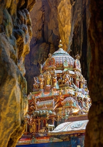 The Temple is inside the Batu Caves of Kuala Lumpur Malaysia