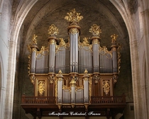 The th century organ at Montpellier cathedral in France
