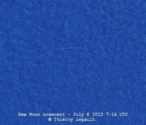 The thinnest new moon ever photographed