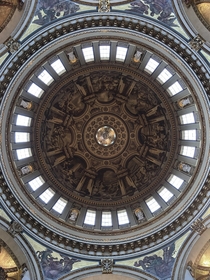 The top of Saint Pauls cathedral in London