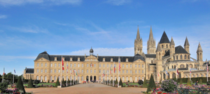 The Town hall of the French city of Caen was built around  as an abbey Abbaye aux Hommes