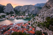 The town of Omis Croatia and the Cetina River Gorge  by Andrey Omelyanchuk