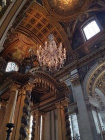 The tremendous architecture inside St Pauls cathedral London