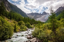 The Trient glacier and river after a short storm - Valais Switzerland 
