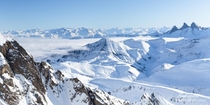 The view from above the clouds Pic Blanc the French Alps  x