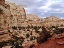 The view from Hickman Bridge Capitol Reef NP 
