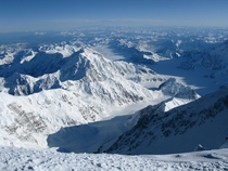 The view from the summit of Denali AK 