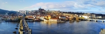 The view of Prague from the Old Town Bridge Tower 