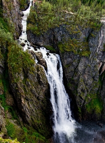 The Vringfossen waterfall in Eidfjord Norway 