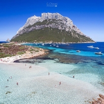 The water of Spalmatore beach Tavolara island SardiniaItaly by Giuseppe Chironi 