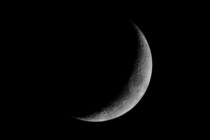 The waxing crescent moon in high resolution  Zoom in to see all the details