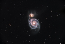 The Whirlpool galaxy - captured with my old  inch telescope