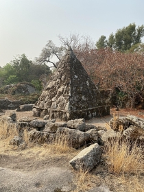 The Whitney Pyramid in the middle of the forest Rocklin California