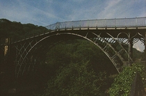 The worlds first iron bridge in Ironbridge Shropshire England 