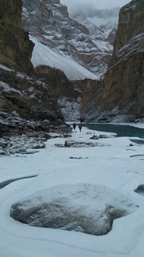 The Zanskar River Ladakh India Jan  