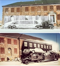 Then and now superimposed