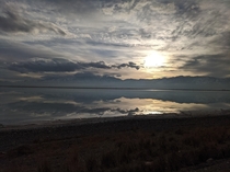 Theres beauty along the I- highway while driving alongside the Great Salt Lake 
