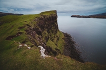 These are the  ft high cliffs on Oronsay off the coast of Skye Isle of Skye Scotland UK 