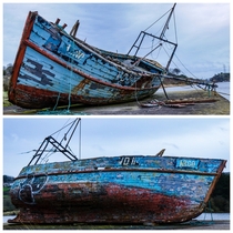 This abandoned boat in Ireland