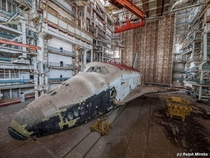 This abandoned Buran space shuttle in an equally abandoned Kazakhstan hangar