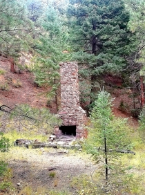 This abandoned chimney would be a dope spot to have a fire light party
