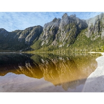 This beautiful reflection on Lake Rhona 
