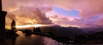 This evening after the storm in the Alps France