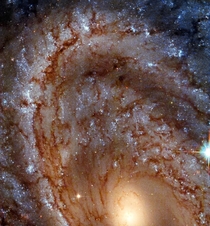 This image shows a close-up portrait of the magnificent spiral galaxy NGC  which lies over  million light-years away in the constellation of Centaurus  see comment